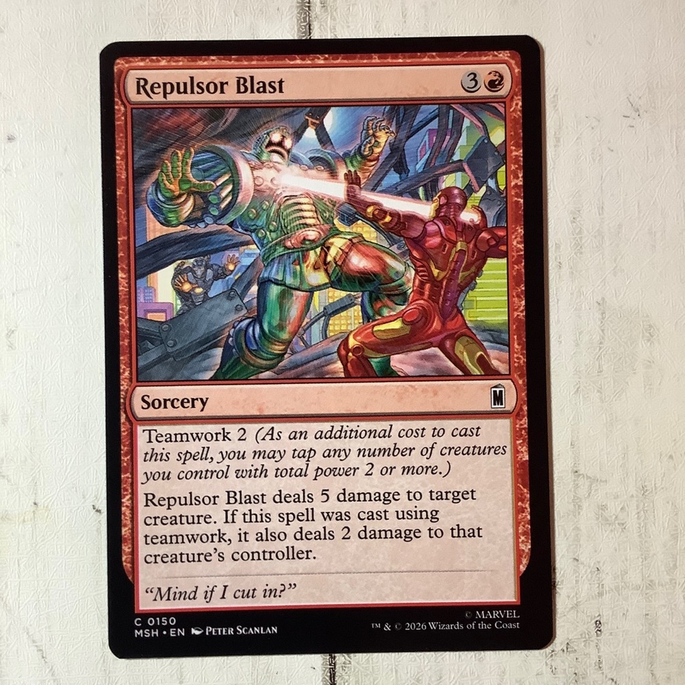 Repulsor Blast 150 Marvel Super Heroes Magic the Gathering Trading Card